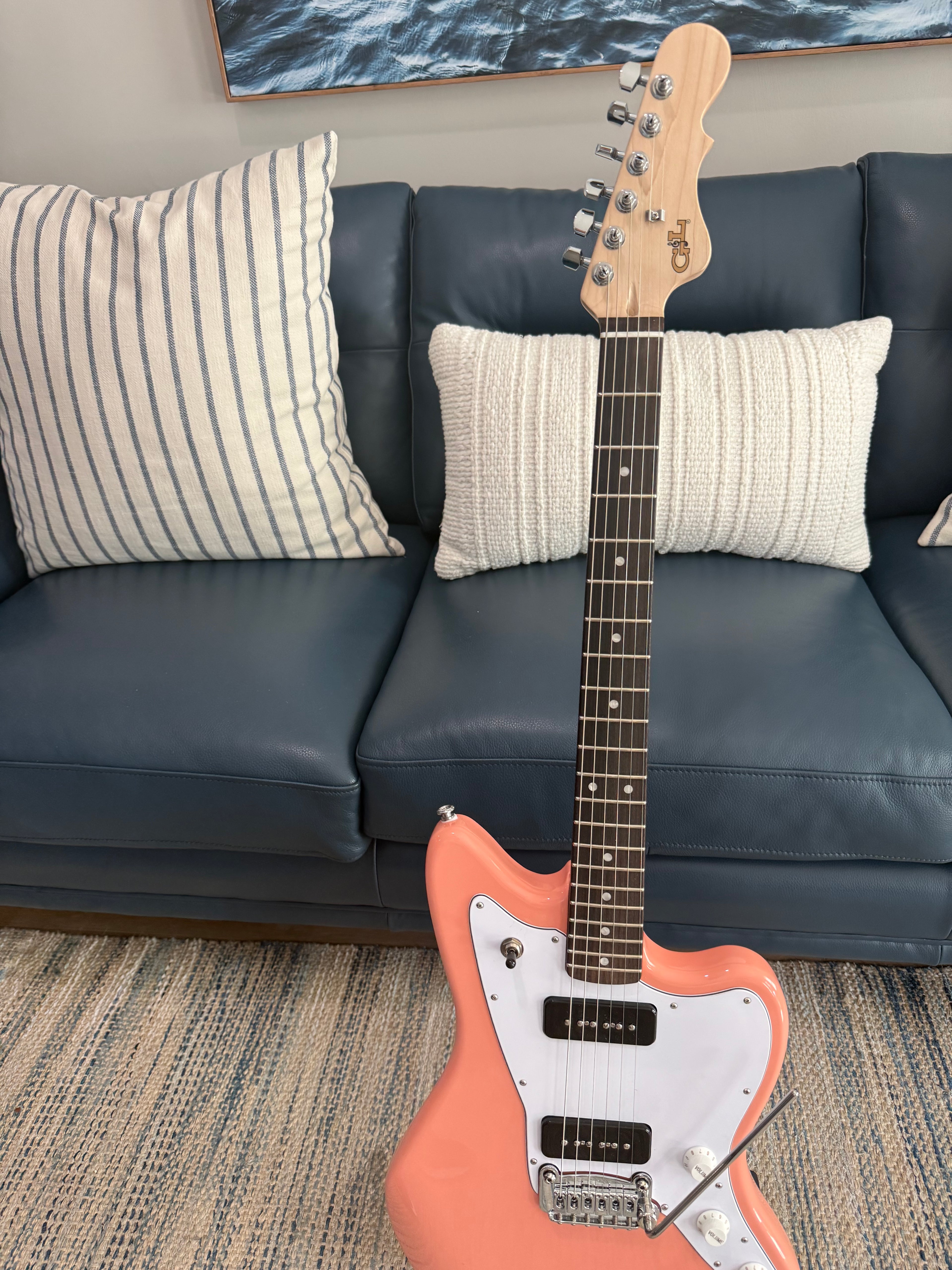 G&L Fullerton Deluxe Doheny Sunset Coral with Vitus VP90 Custom Guitar