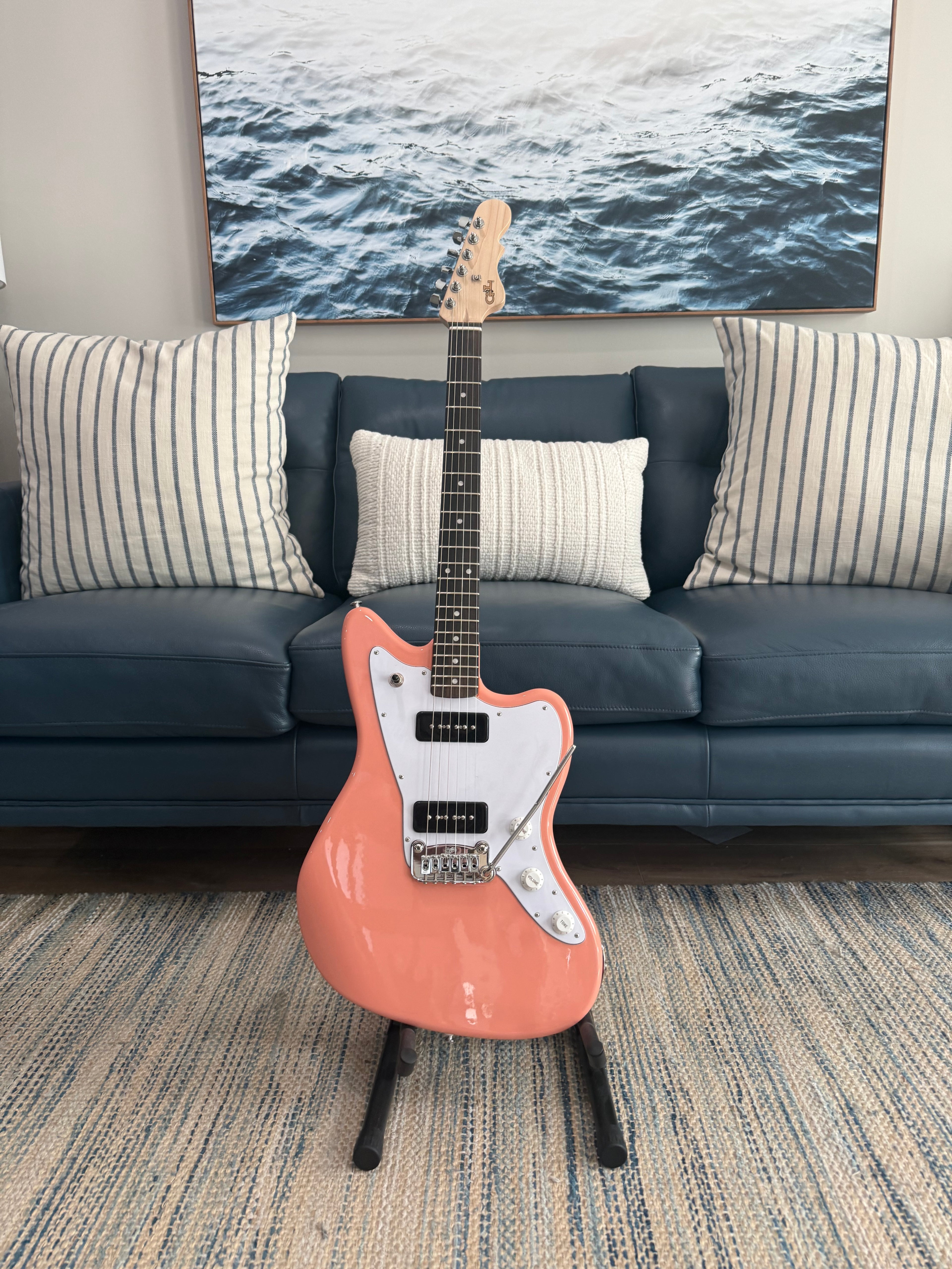 G&L Fullerton Deluxe Doheny Sunset Coral with Vitus VP90 Custom Guitar