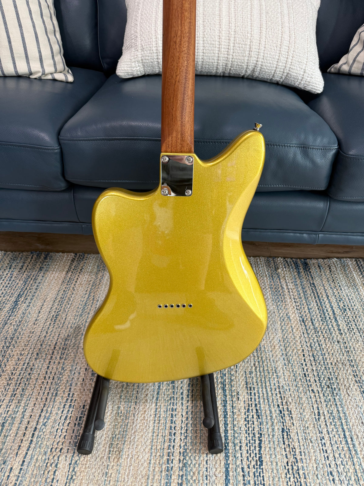 Jazzbird T Mahogany Jazzmaster Body - Metallic Gold Custom