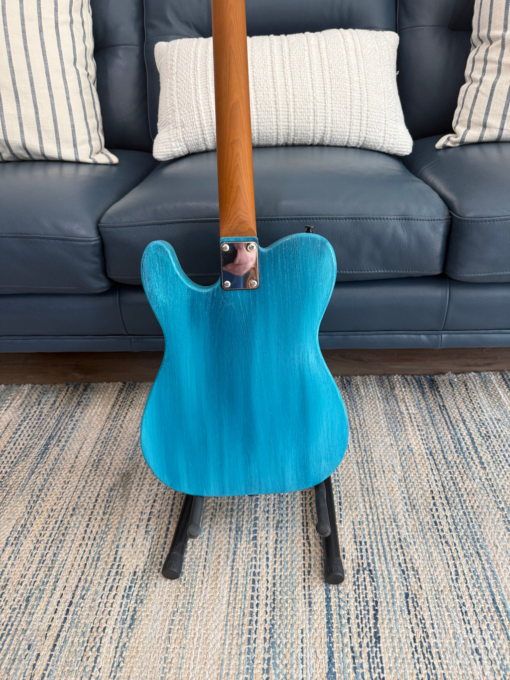 Tidecaster Import Custom Shoped Blue Ocean Paint Ozona Guitar Works