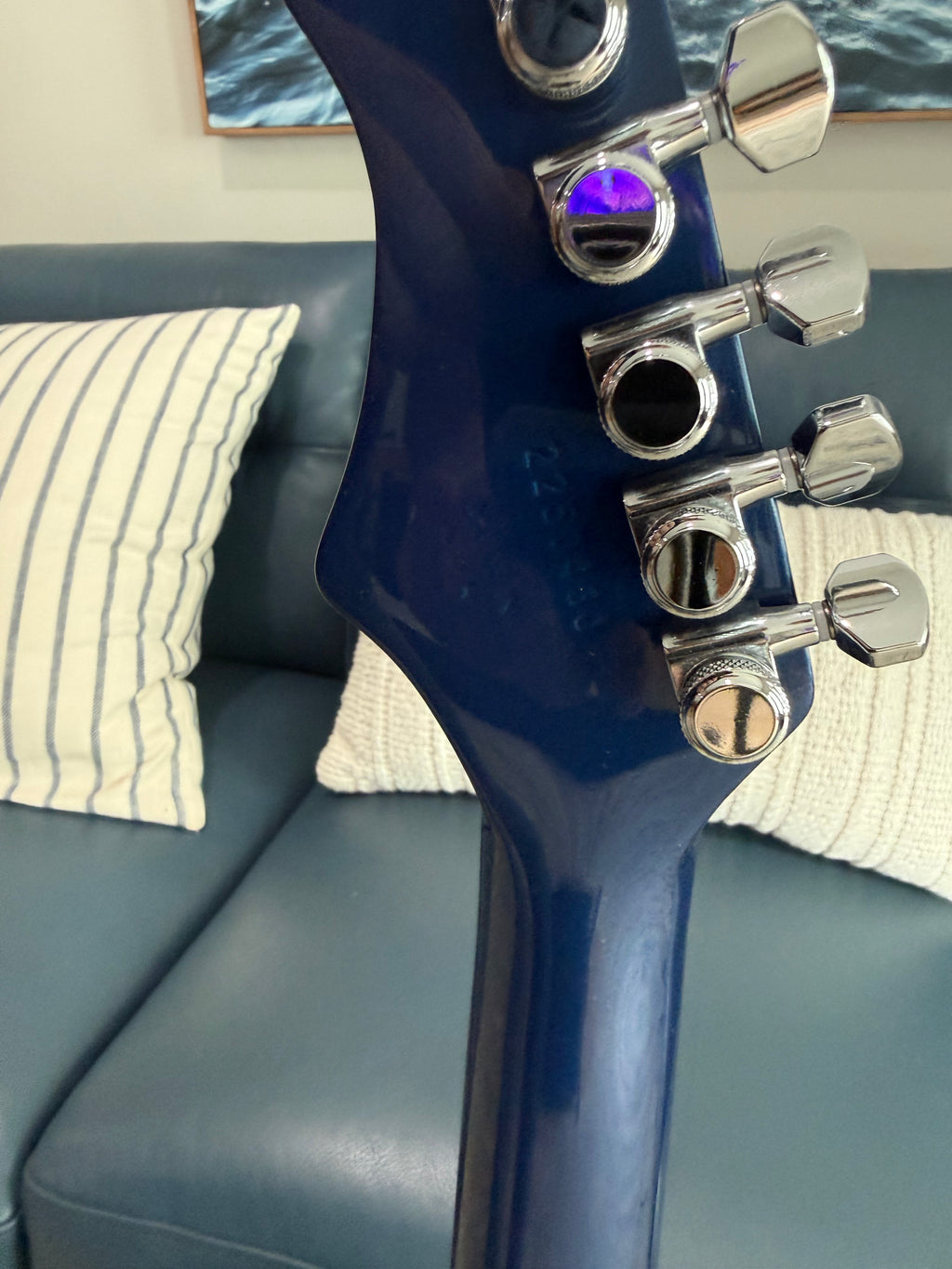 Harmony Standard Comet Electric Guitar w/Case, RW FB, Midnight Blue