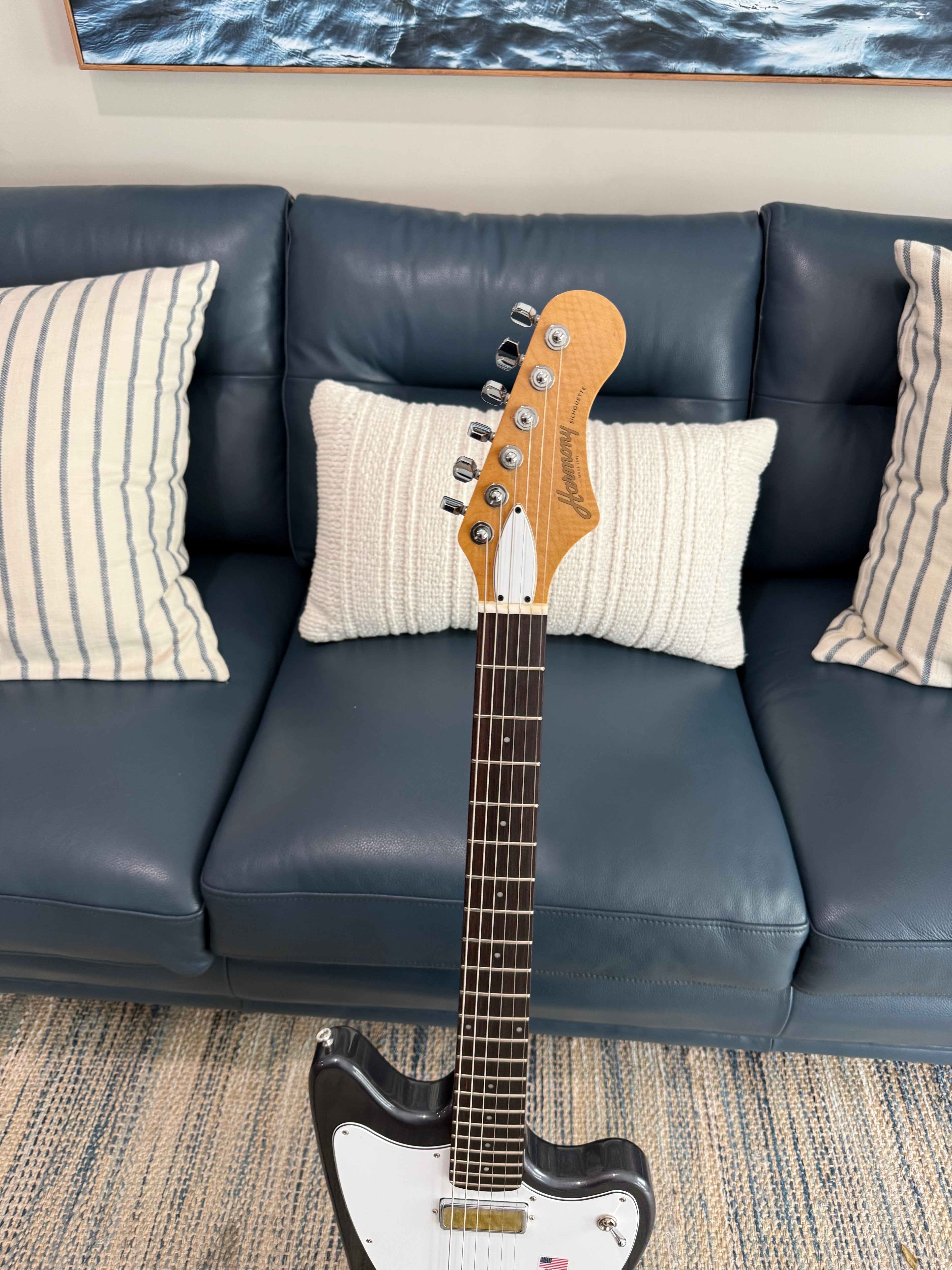 Harmony Silhouette Electric Guitar - Slate with Rosewood Fingerboard
