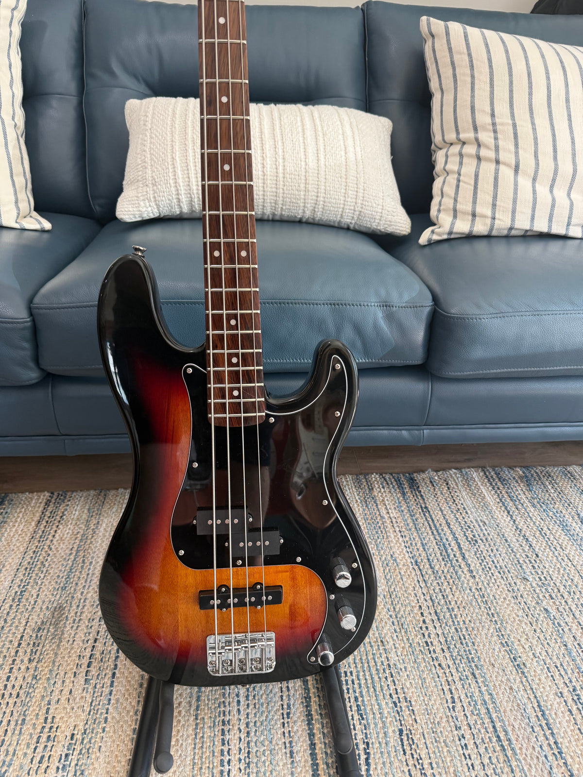 Squier Affinity Series PJ Bass Guitar - 3-Color Sunburst Used