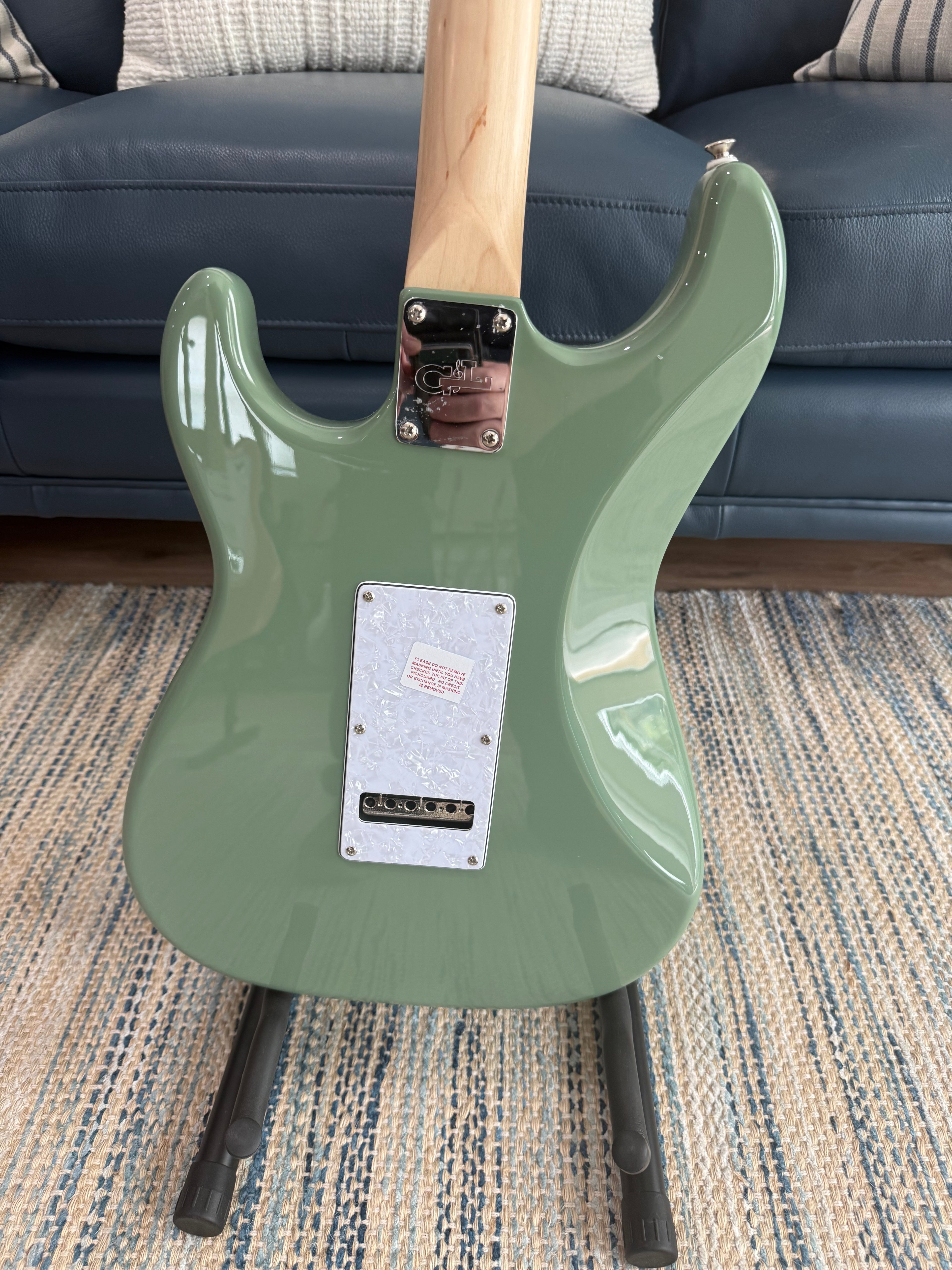 G&L Fullerton Deluxe Legacy HSS Electric Guitar Macha Green