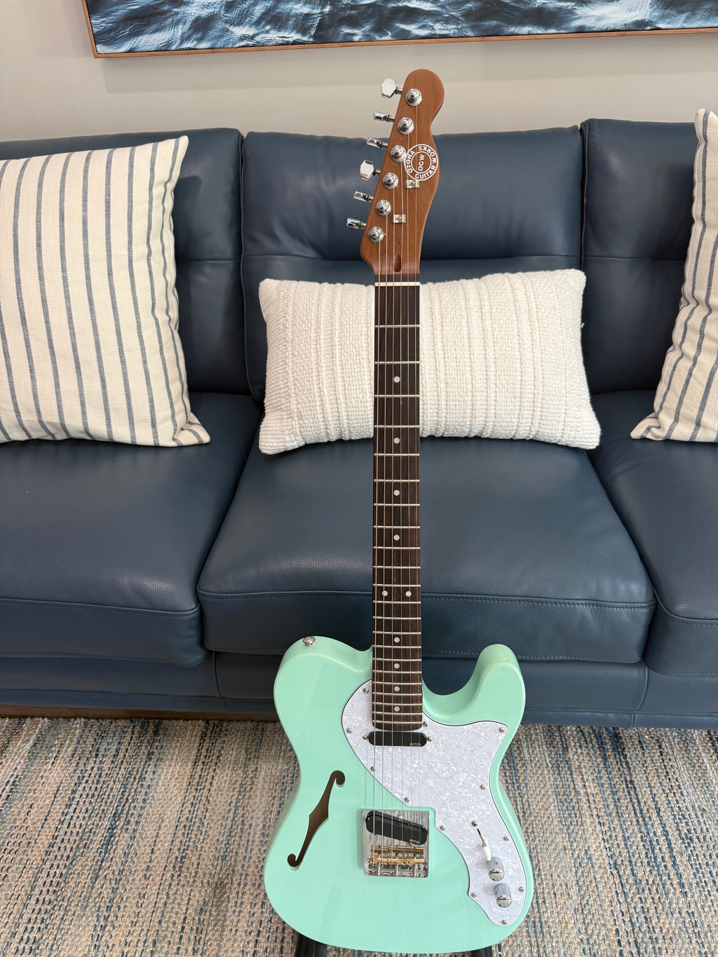 Tidecaster Green Import with EMGs Ozona Guitar Works