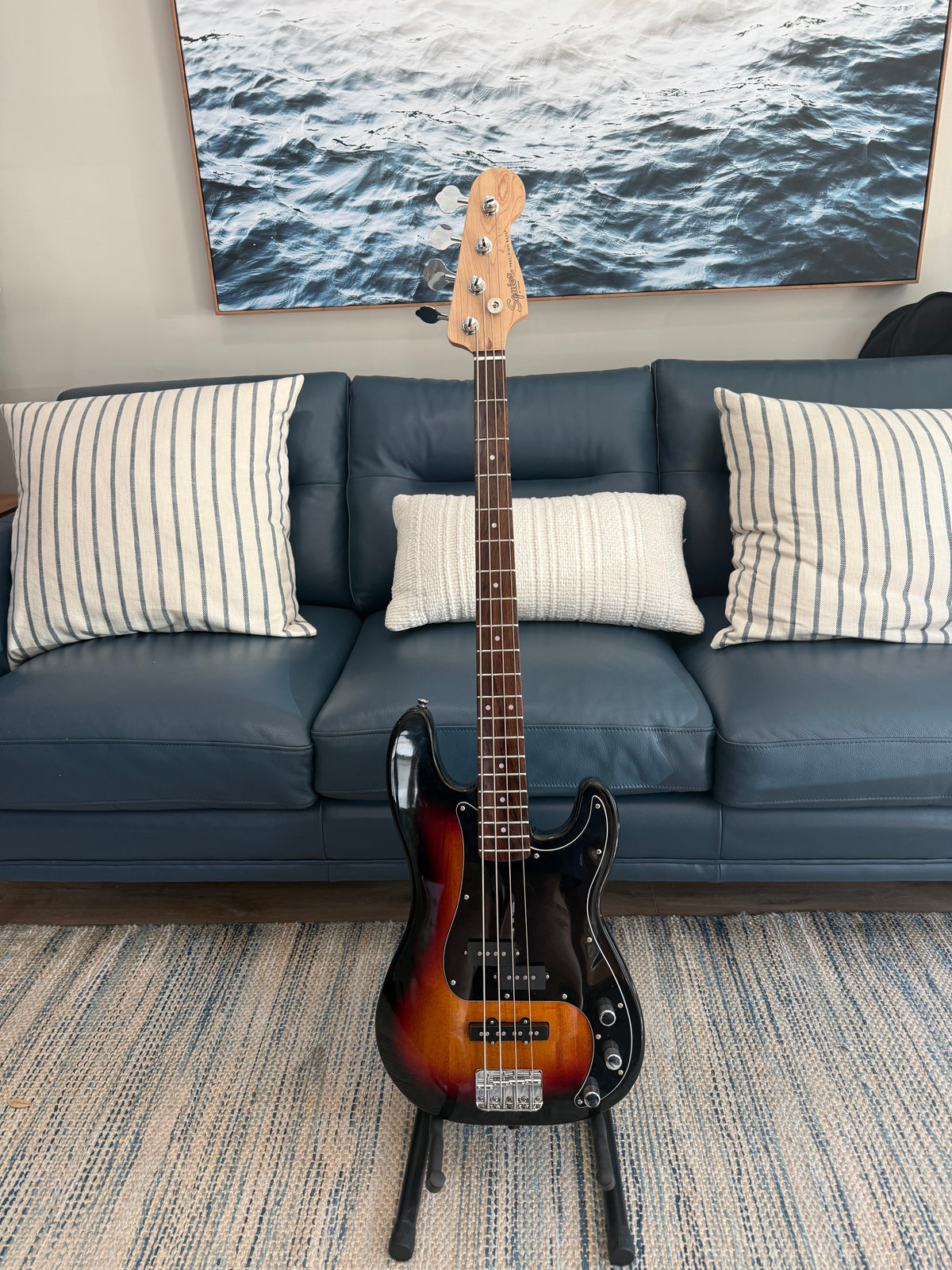 Squier Affinity Series PJ Bass Guitar - 3-Color Sunburst Used