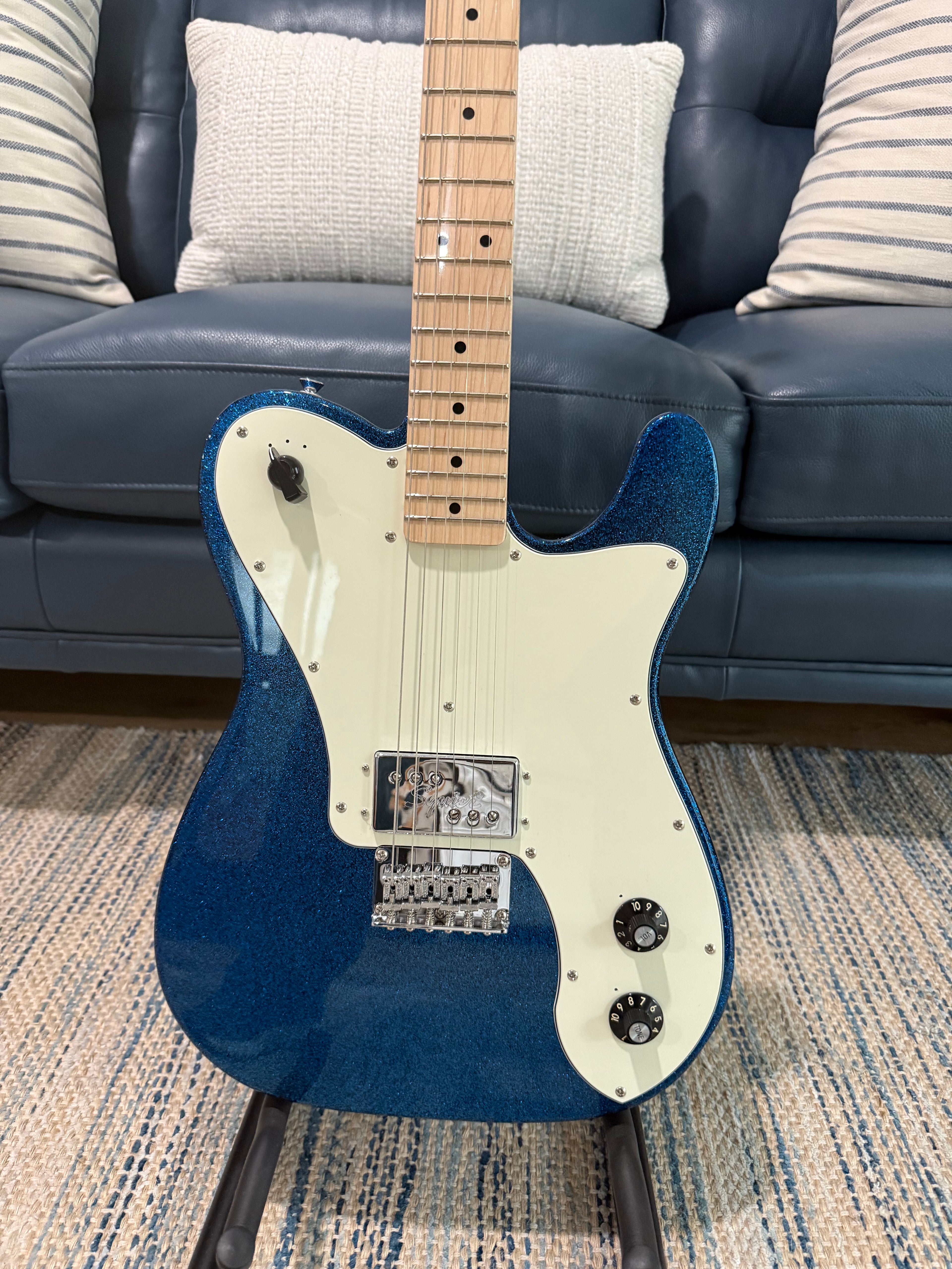 Squier Paranormal Esquire Deluxe - Scintillement bleu