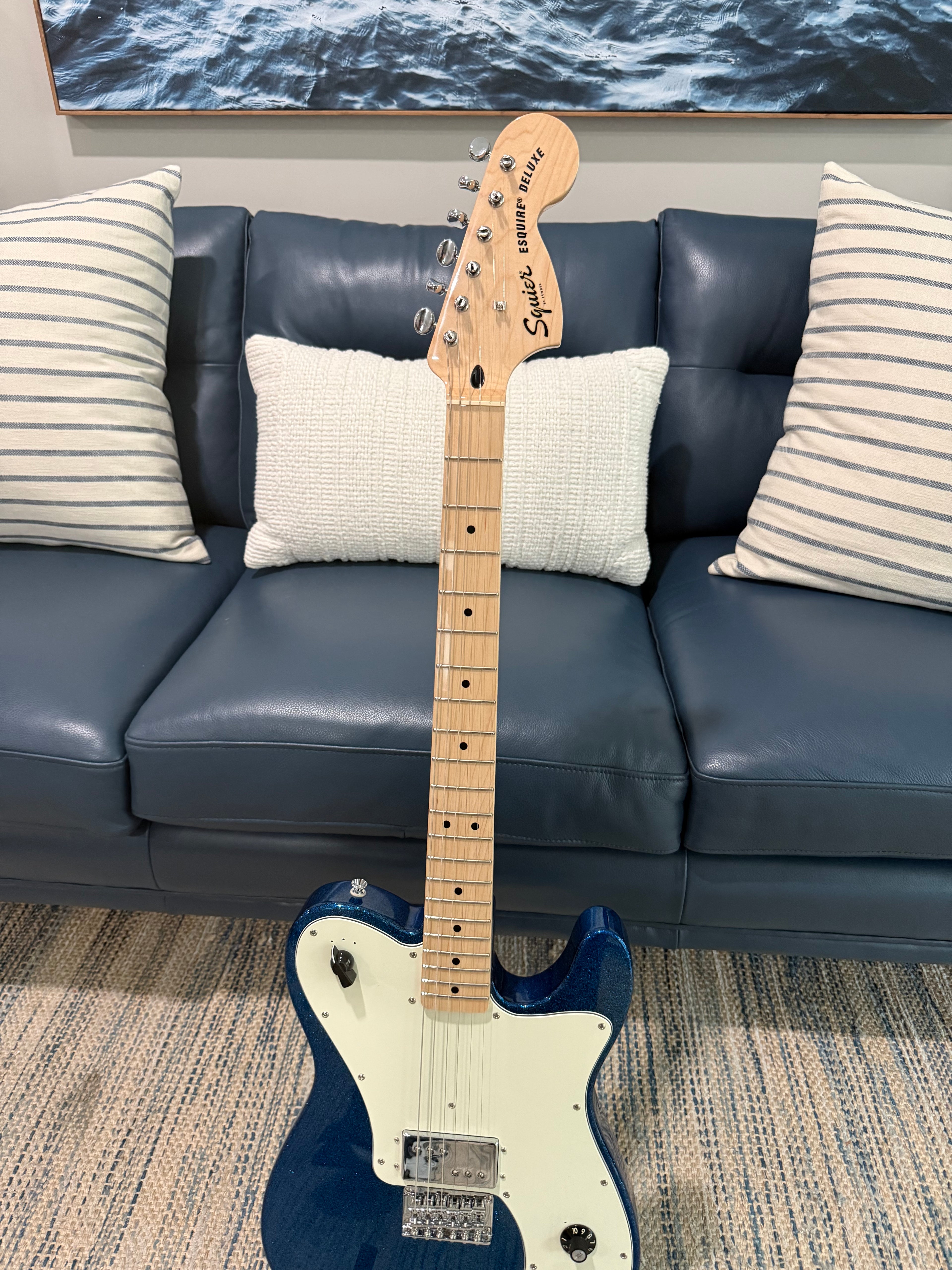 Squier Paranormal Esquire Deluxe - Scintillement bleu