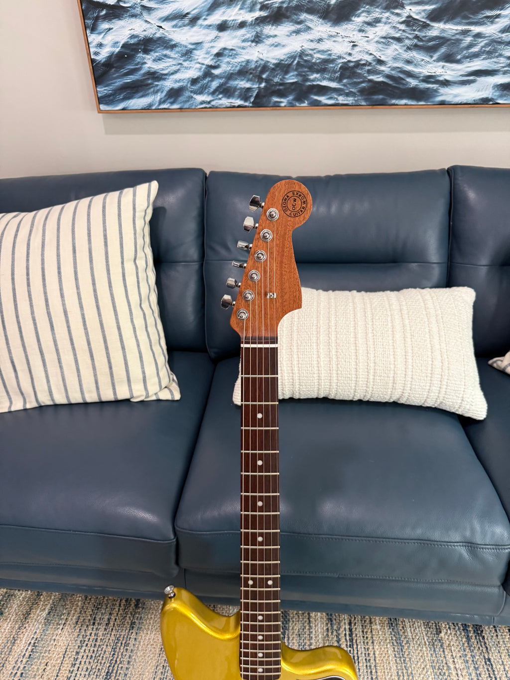 Jazzbird T Mahogany Jazzmaster Body - Metallic Gold Custom