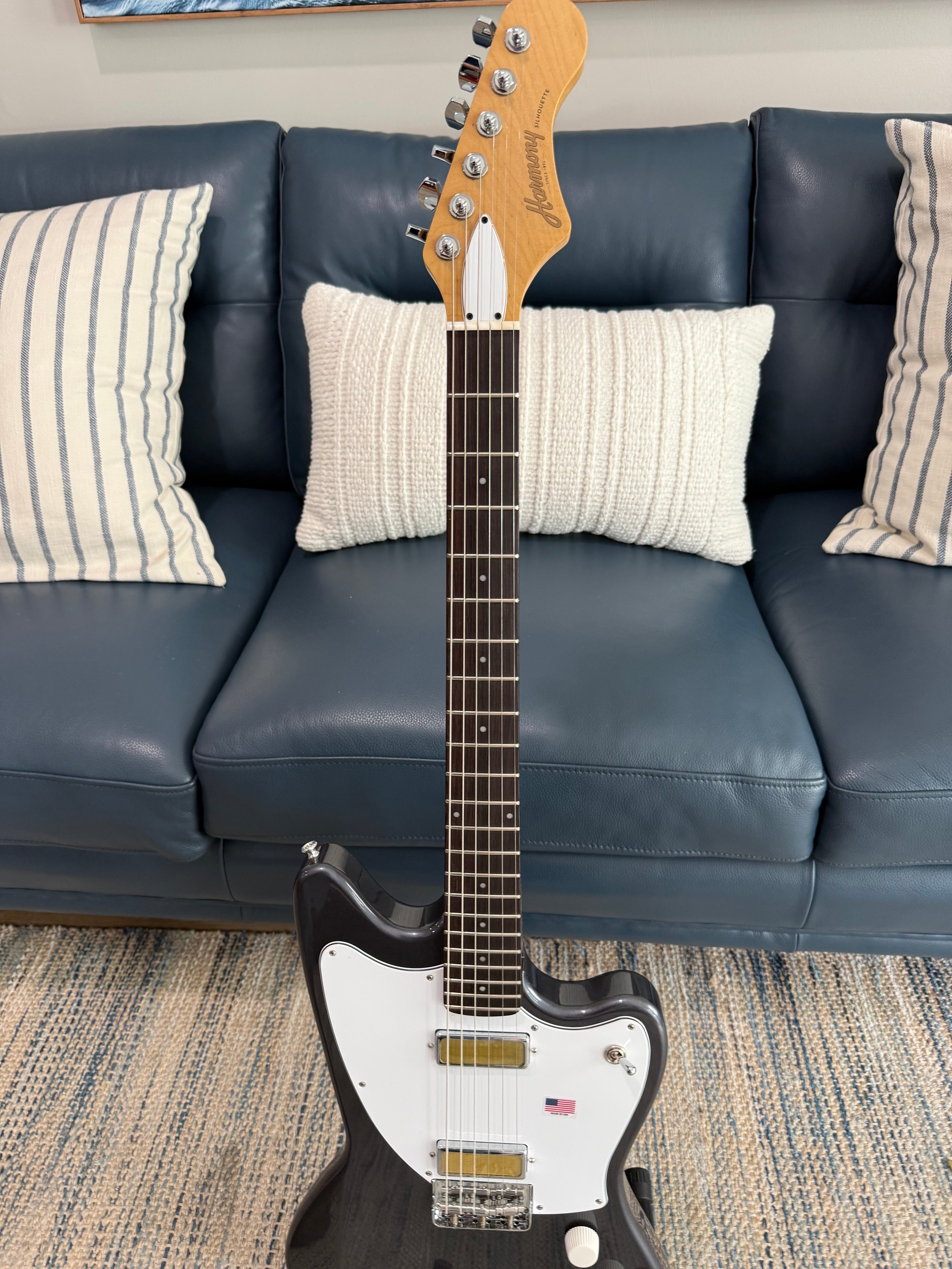 Harmony Silhouette Electric Guitar - Slate with Rosewood Fingerboard