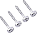 Musiclily Basic Steel Guitar Bass Neck Joint Bushings and Bolts Chrome 4Pcs