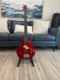 Basse électrique Washburn SB4R Wing Series Scavenger, rouge transparent