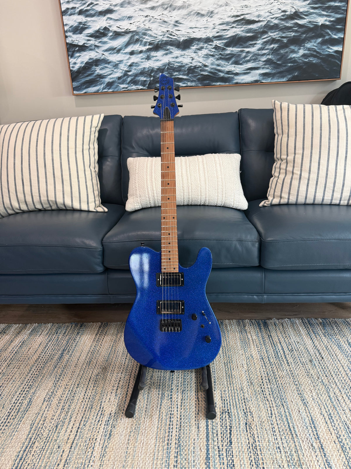 Tidecaster American Standard Blue Sparkle Ozona Guitar Works