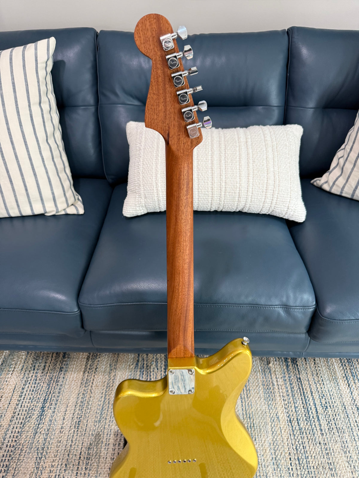 Jazzbird T Mahogany Jazzmaster Body - Metallic Gold Custom