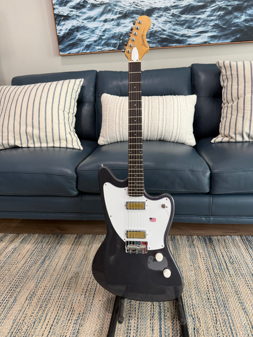Harmony Silhouette Electric Guitar - Slate with Rosewood Fingerboard