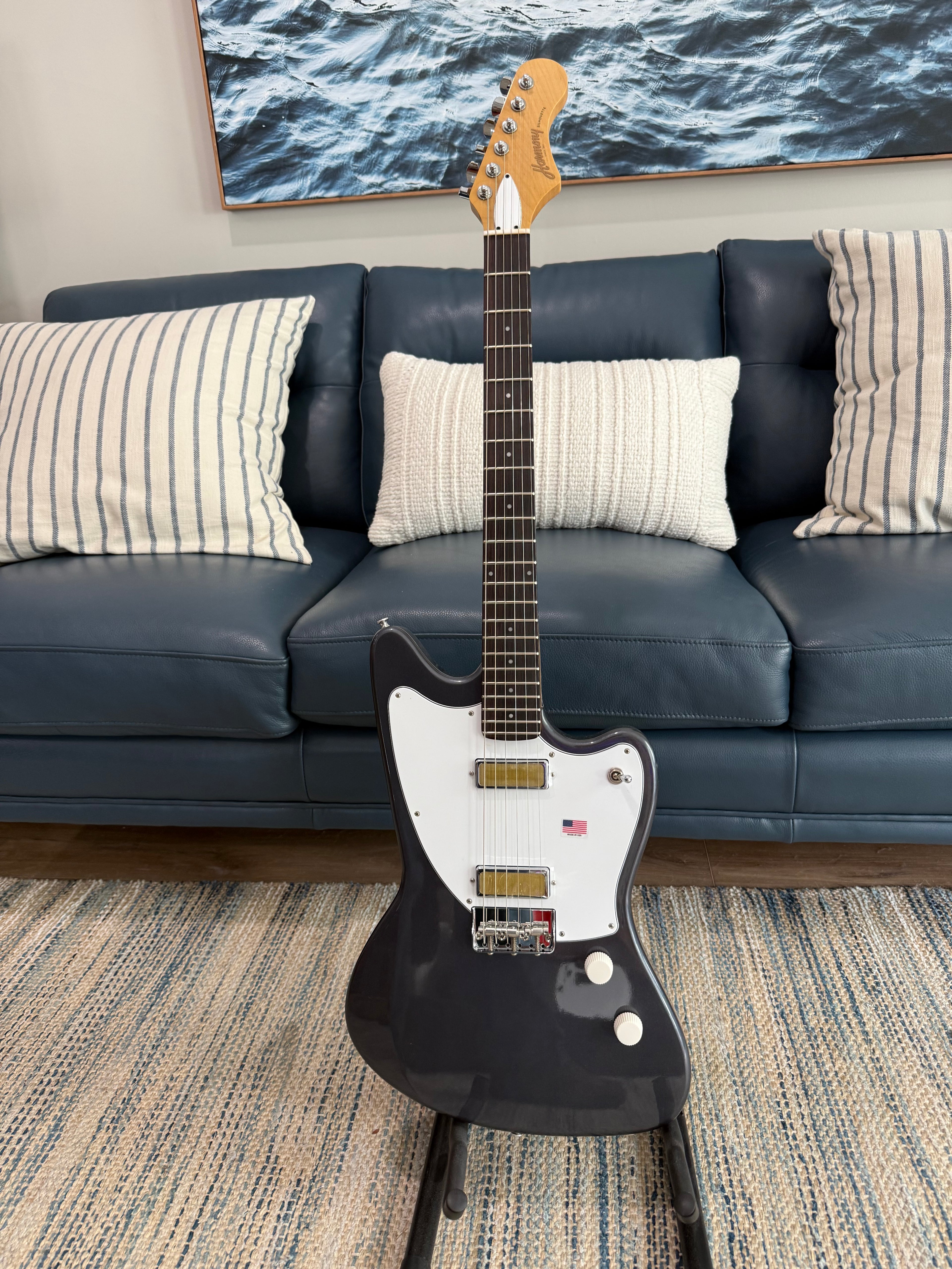 Harmony Silhouette Electric Guitar - Slate with Rosewood Fingerboard