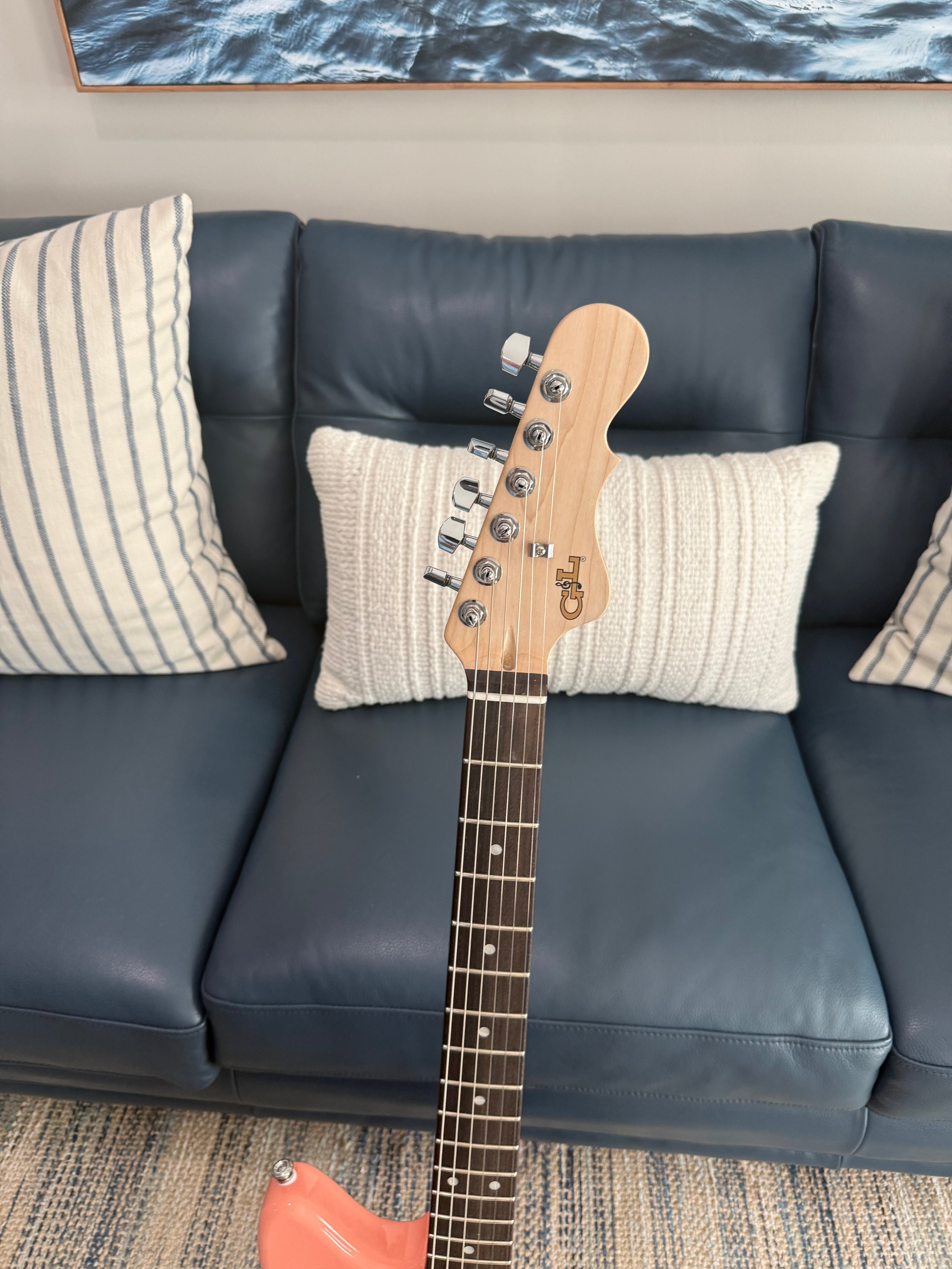 G&L Fullerton Deluxe Doheny Sunset Coral with Vitus VP90 Custom Guitar