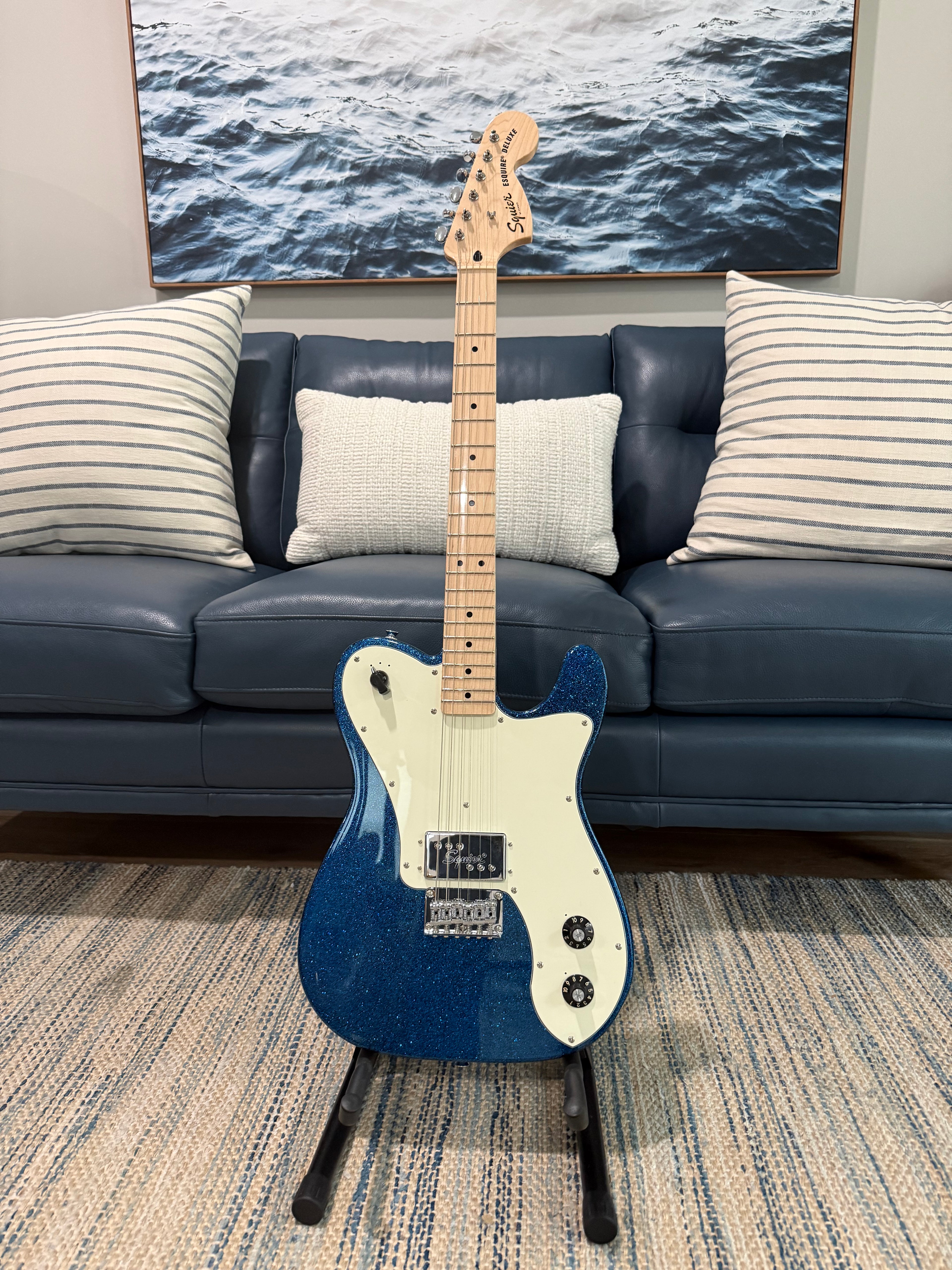 Squier Paranormal Esquire Deluxe - Scintillement bleu
