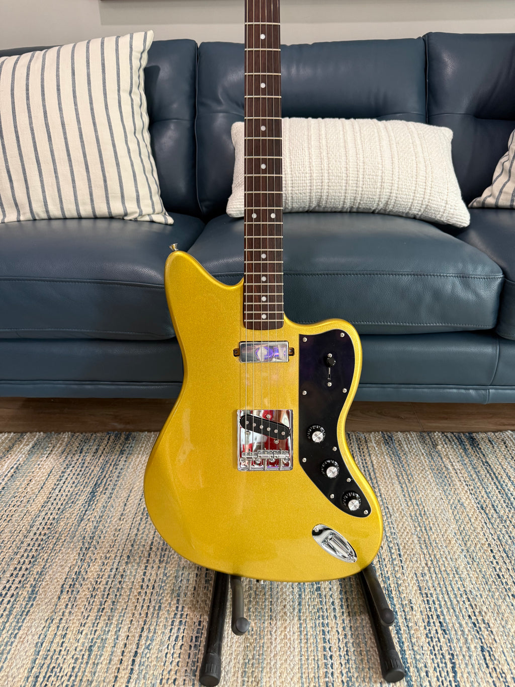 Jazzbird T Mahogany Jazzmaster Body - Metallic Gold Custom