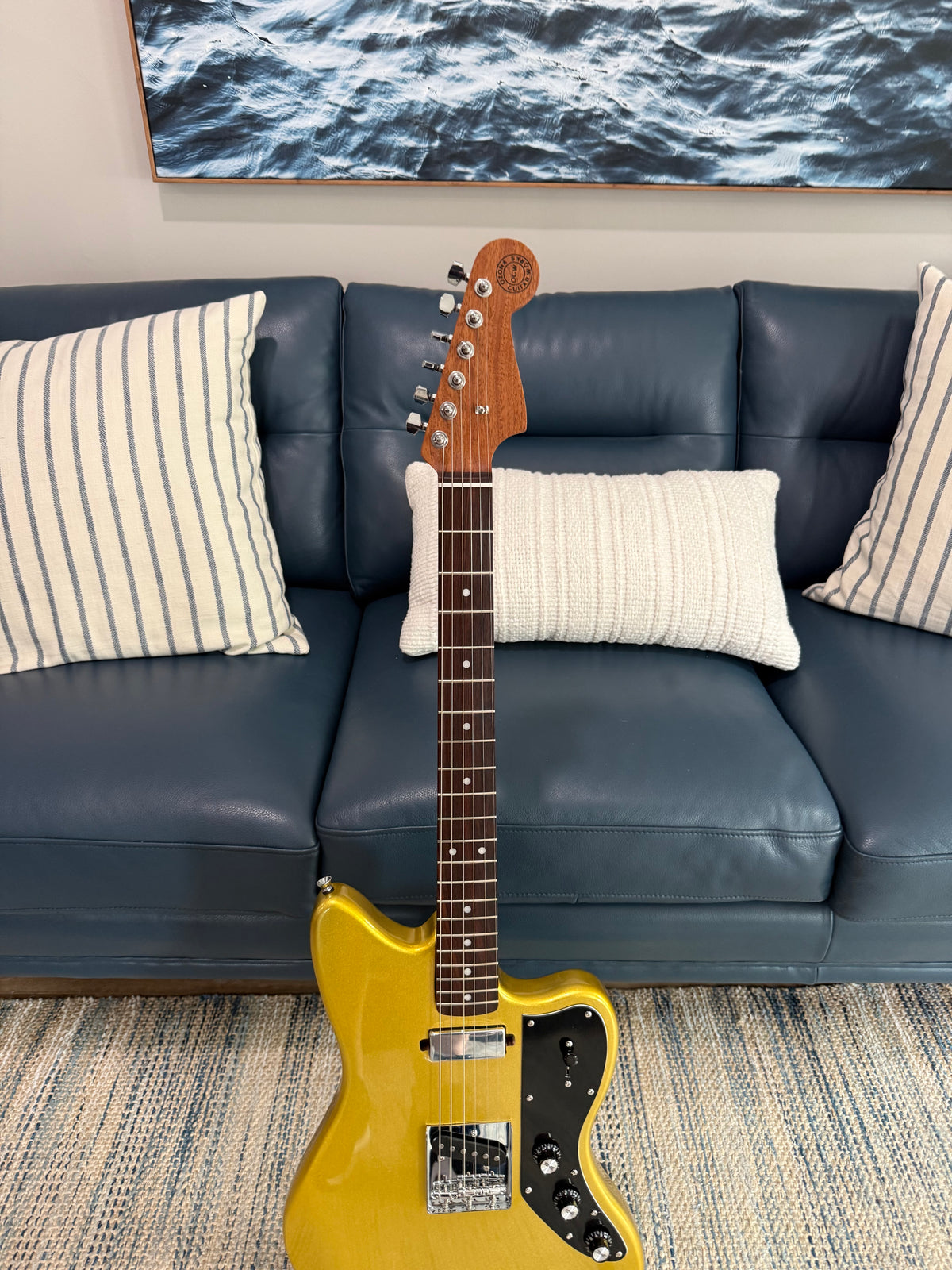 Jazzbird T Mahogany Jazzmaster Body - Metallic Gold Custom