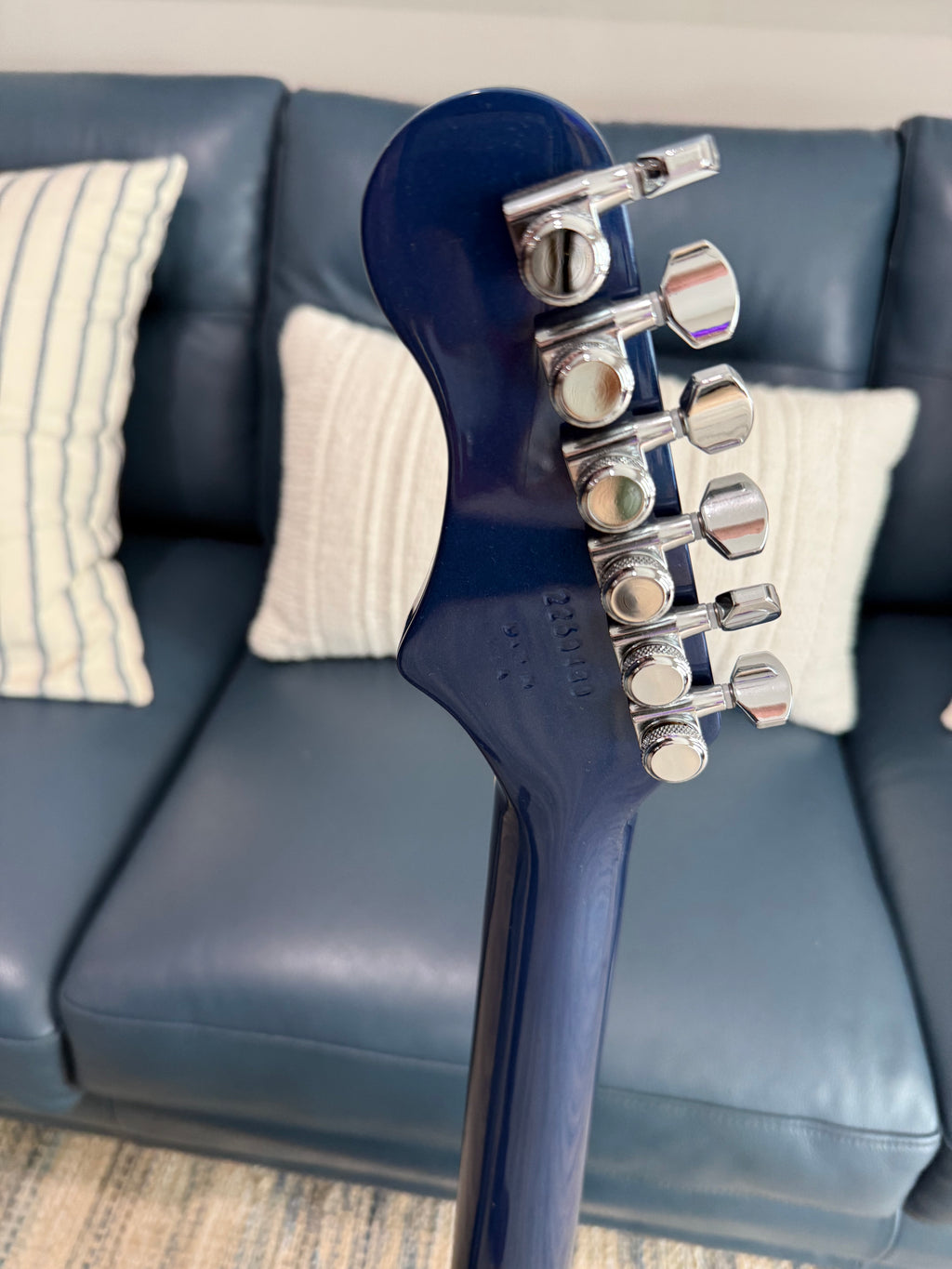 Harmony Standard Comet Electric Guitar w/Case, RW FB, Midnight Blue