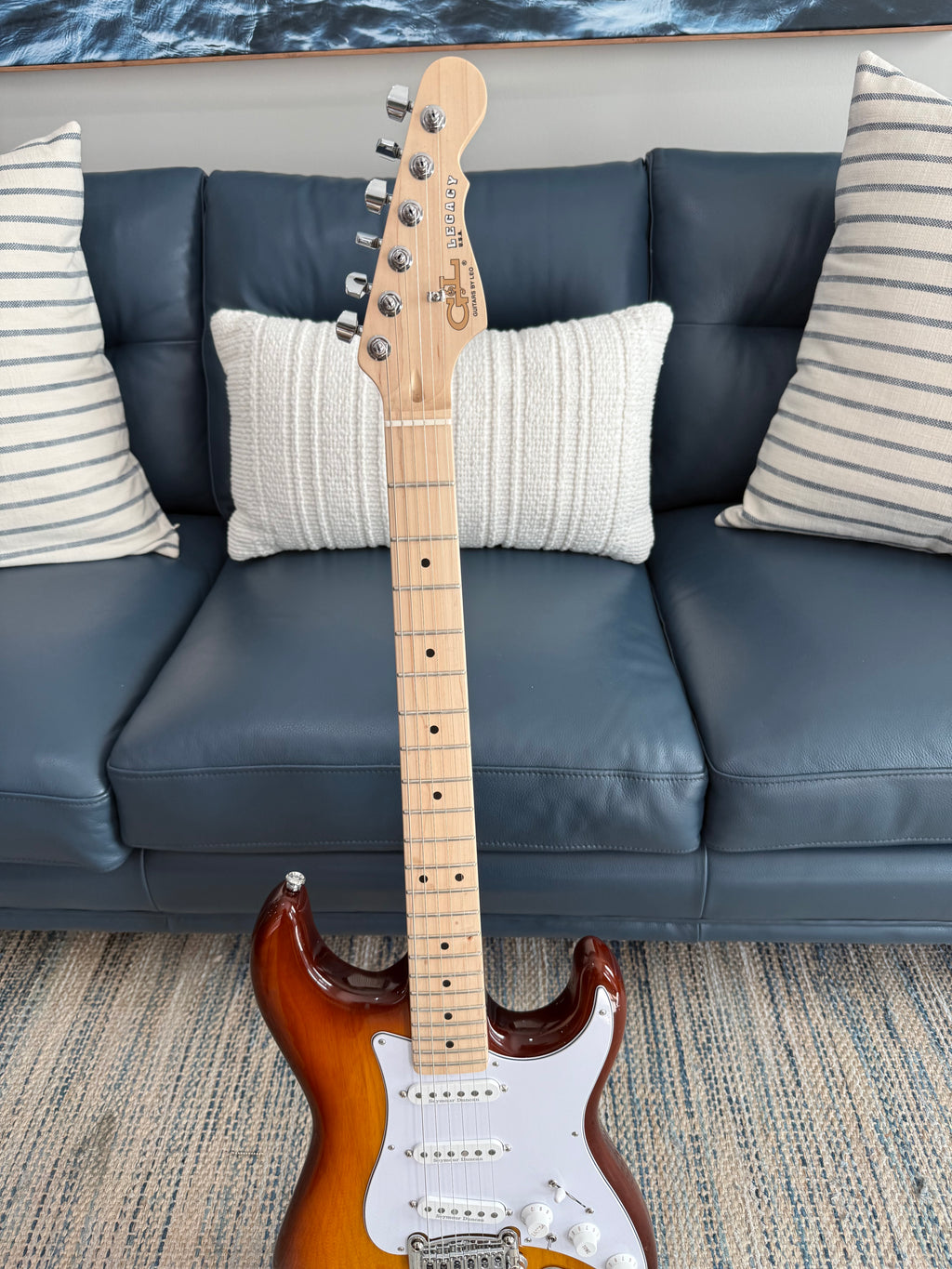G&L Fullerton Deluxe Legacy SSS Alder Old School Tobacco Sunburst Finish Made In USA