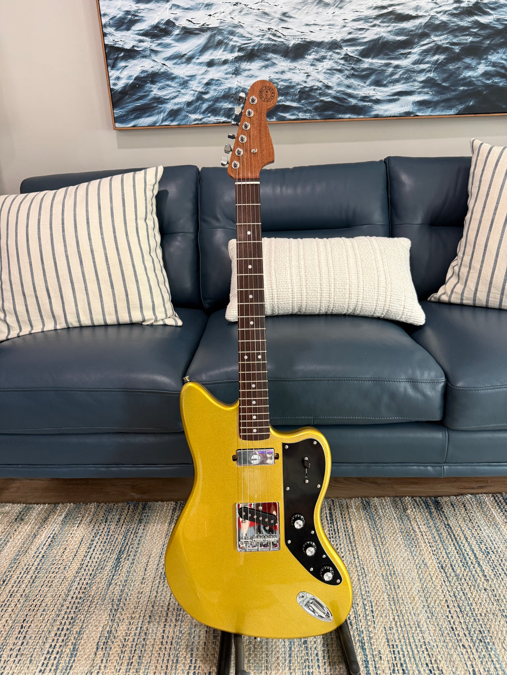 Jazzbird T Mahogany Jazzmaster Body - Metallic Gold Custom