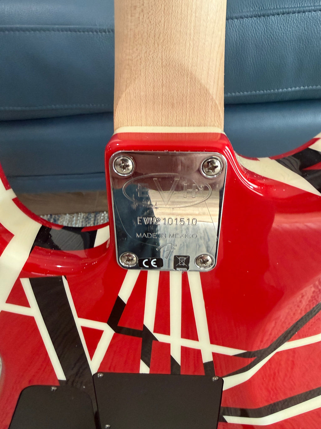 EVH Striped Series Electric Guitar Red/Black/White