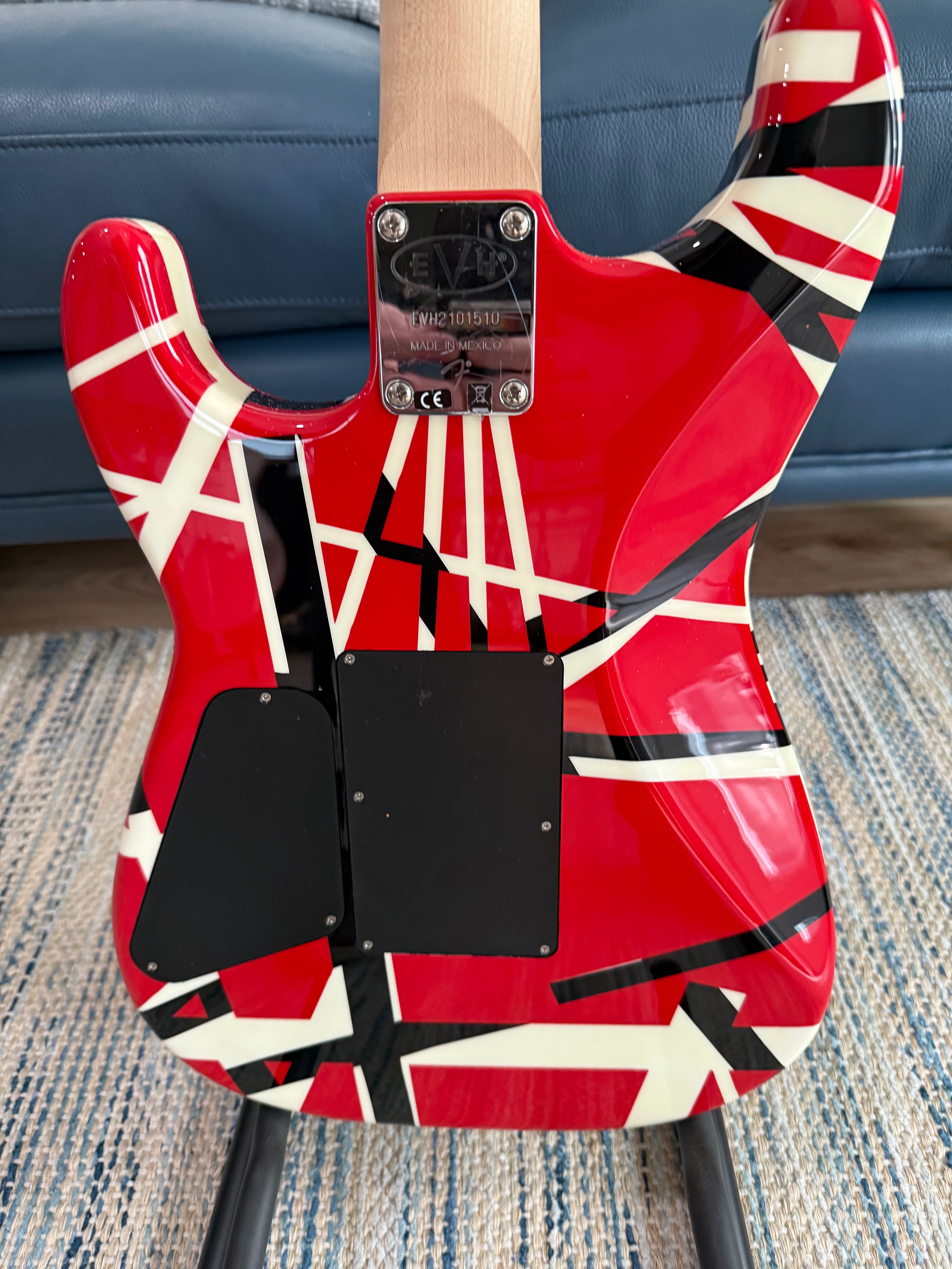 EVH Striped Series Electric Guitar Red/Black/White