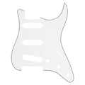 Musiclily Pro SSS 11-Hole Strat guitar pickguard for Fender USA/Mexican Standard Strat, 1/3/4 ply white, modern style