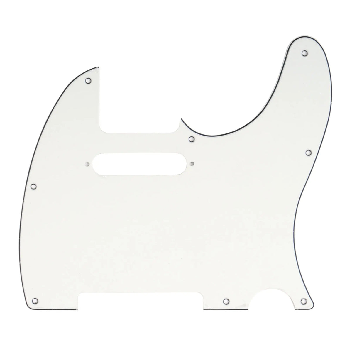 Musiclily Pro 8 Hole Tele Guitar Pickguard for USA/Mexican Made Fender Standard Telecaster Modern Style, 1/3/4 Ply 3ply Aged White