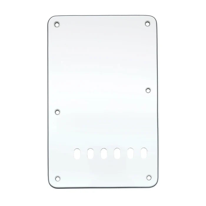 Musiclily Pro Vintage Style Strat Tremolo Backplate for Fender USA/Mexican Made Standard Stratocaster Modern Style Guitar, 3ply White