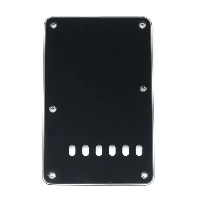Musiclily Pro Vintage Style Strat Tremolo Backplate for Fender USA/Mexican Made Standard Stratocaster Modern Style Guitar, 3ply Black