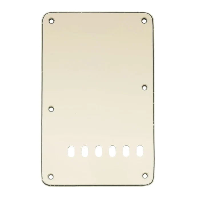 Musiclily Pro Vintage Style Strat Tremolo Backplate for Fender USA/Mexican Made Standard Stratocaster Modern Style Guitar, 1/3/4 ply 3ply Cream