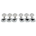 Musiclily Basic R15A 3R3L 15:1 Ratio Semi Closed Machine Heads Tuners Tuning Pegs Keys with 45 Degree Screw for Acoustic Electric Guitar Chrome