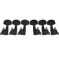 Musiclily Pro R15J-02 3R3L 15:1 Ratio Full Sealed Machine Heads Tuners Tuning Pegs Keys with Big Hex Button 45 Degree Screw for Acoustic Electric Guitar Black