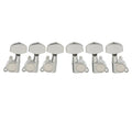 Musiclily Pro R15J-02 3R3L 15:1 Ratio Full Sealed Machine Heads Tuners Tuning Pegs Keys with Big Hex Button 45 Degree Screw for Acoustic Electric Guitar Chrome