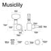 Musiclily Pro R15J-02 3R3L 15:1 Ratio Full Sealed Machine Heads Tuners Tuning Pegs Keys with Big Hex Button 45 Degree Screw for Acoustic Electric Guitar Gold
