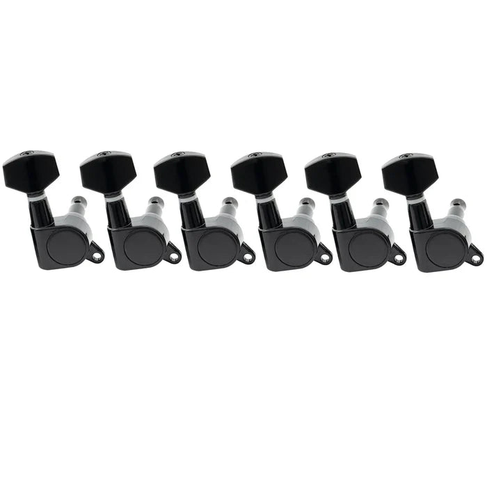 Musiclily Pro R15J-03 6 in Line Guitar Sealed Tuners Tuning Keys Pegs Machine Heads Guitar Black