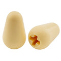 Musiclily Pro 5-Way Guitar Switch Tips for Fender Strat Tele Style guitars, set of 2 in cream color.
