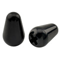 Musiclily black 5-way lever switch tips for USA Fender Strat Tele style guitars, set of 2, for guitar wiring and upgrades.