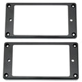 Musiclily Pro Plastic Flat Bottom Humbucker Pickup Mounting Rings Set for Electric Guitar Black