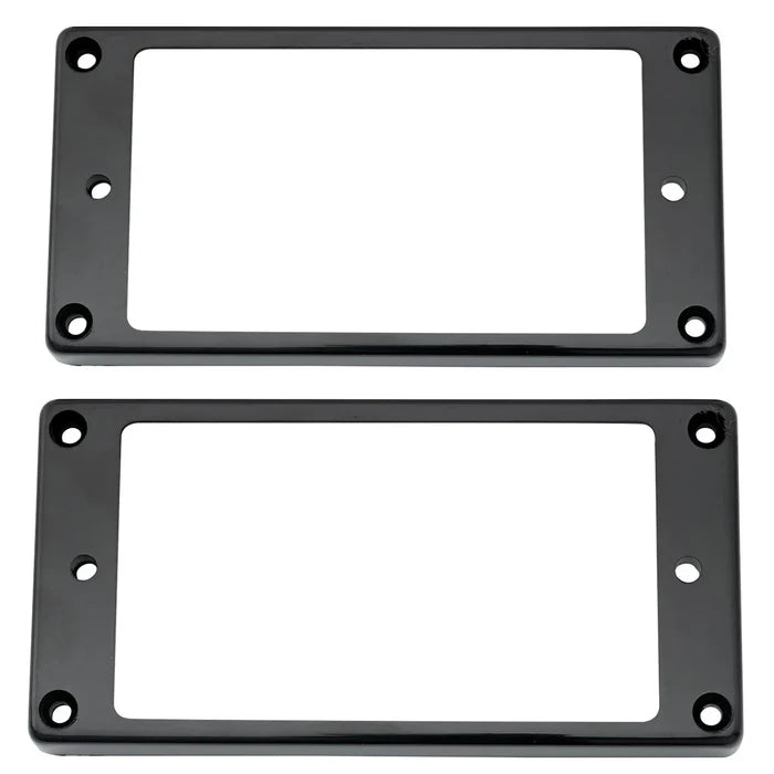 Musiclily Pro Plastic Flat Bottom Humbucker Pickup Mounting Rings Set for Electric Guitar Black