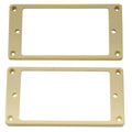 Musiclily Pro Plastic Flat Bottom Humbucker Pickup Mounting Rings Set for Electric Guitar Cream