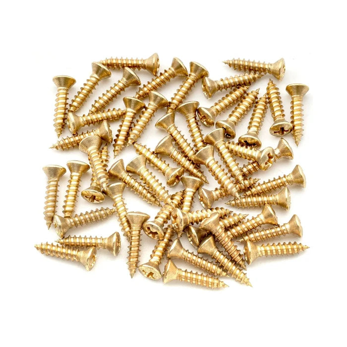 Musiclily Ultra UNC#4-40x1/2 Inch Stainless Steel Pickguard Countersunk Mounting Screws for USA Fender Style Electric Guitar or Bass, Set of 50 Gold