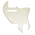 Musiclily Pro 7 Holes guitar pickguard for Fender F-Hole hybrid Tele style electric guitar in aged white pearl with 4-ply construction