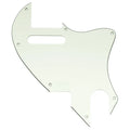 Musiclily Pro 7 Holes guitar pickguard for Fender F-Hole hybrid Tele style electric guitar, aged white 3-ply material.