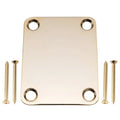 Musiclily Pro Heavy Duty Steel Rectangle Neck Plate 4-hole Neck Joint Board for Guitar Bass Gold