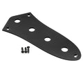 Musiclily Pro Steel 4-Hole Jazz Bass Control Plate for JB Style Electric Bass Black