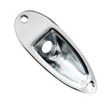 Musiclily Pro steel boat-shaped jack socket plate with 10mm size, featuring a durable design for guitar or audio equipment.